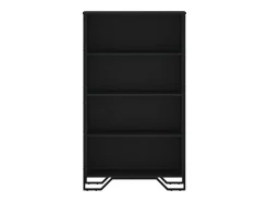 Estantería de madera de ingeniería negra 80x31x137,5 cm