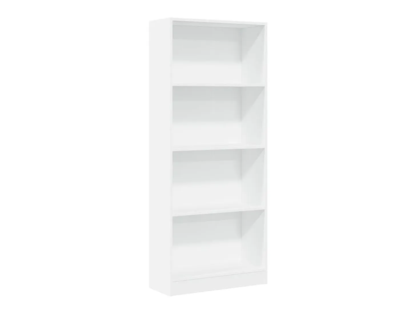 Estantería de madera de ingeniería blanca 60x24x143 cm