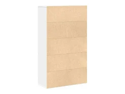 Estantería de madera de ingeniería blanca 60x24x101,5 cm