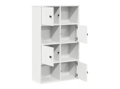 Estantería de madera de ingeniería blanca 60x24x101,5 cm