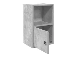 Estantería de madera de ingeniería gris hormigón 31x24x52 cm