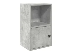 Estantería de madera de ingeniería gris hormigón 31x24x52 cm
