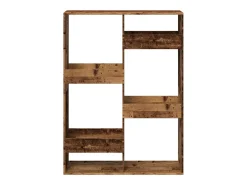 Estantería de madera de ingeniería envejecida 100x33x135 cm