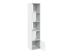 Estantería de madera de ingeniería blanca 40x36x189 cm