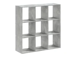 Estantería de madera de ingeniería gris hormigón 102x32x102 cm