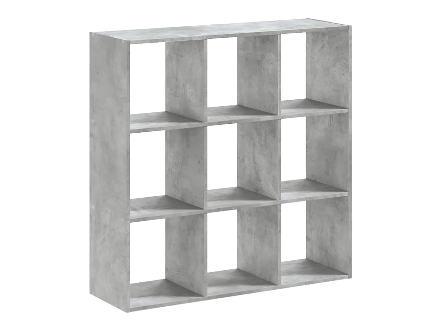 Estantería de madera de ingeniería gris hormigón 102x32x102 cm