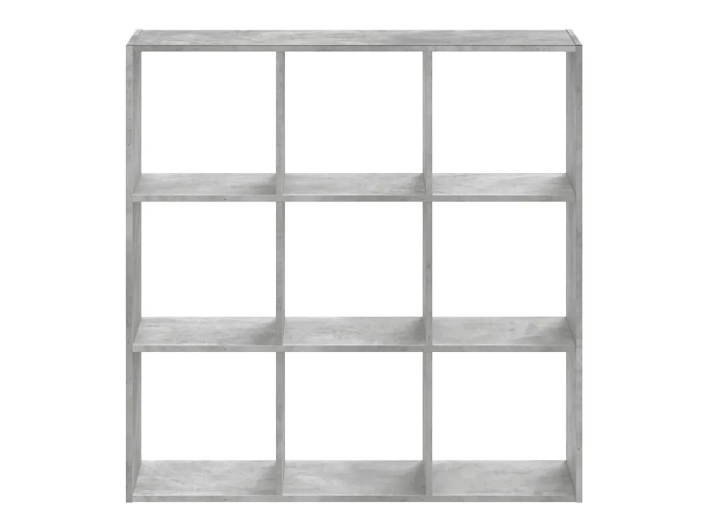 Estantería de madera de ingeniería gris hormigón 102x32x102 cm