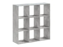 Estantería de madera de ingeniería gris hormigón 102x32x102 cm