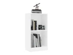 Estantería de madera de ingeniería blanca 40x24x75 cm