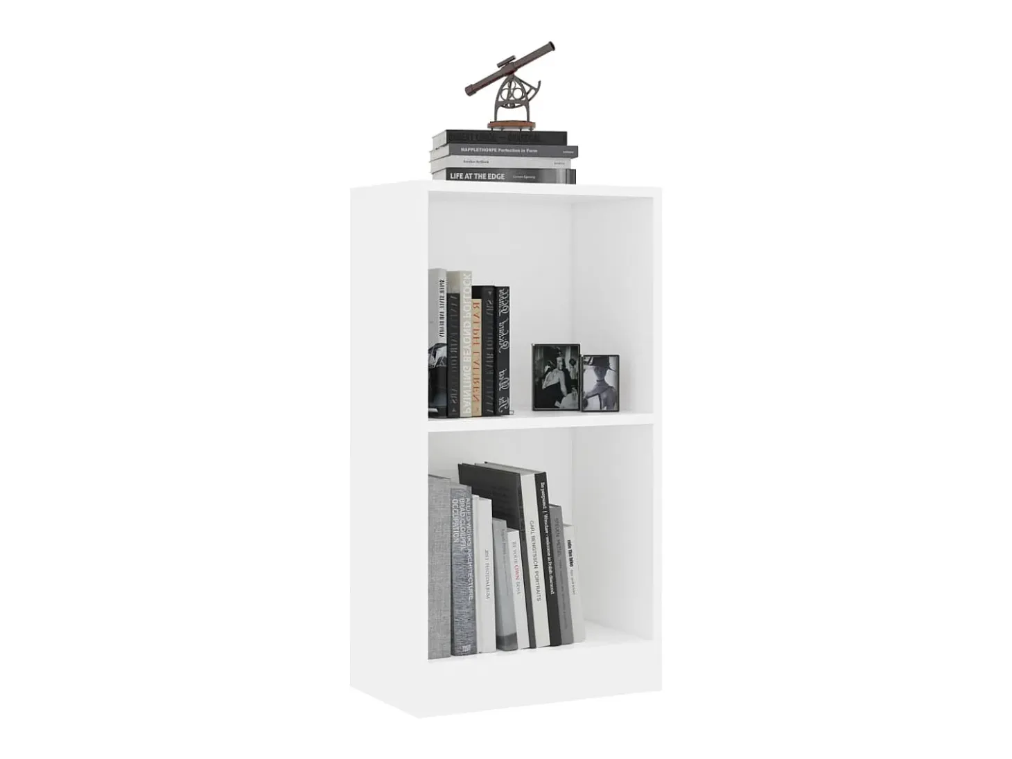 Estantería de madera de ingeniería blanca 40x24x75 cm