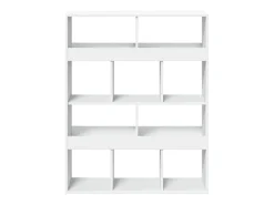 Estantería de madera de ingeniería blanca 100x33x125,5 cm