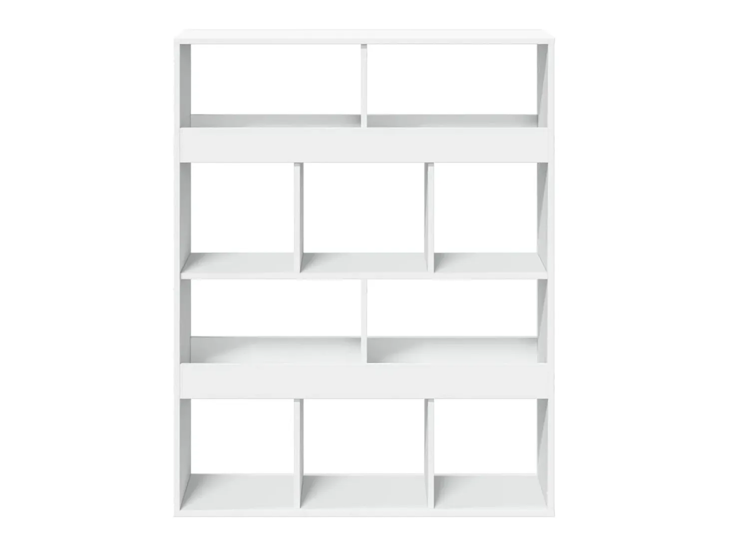 Estantería de madera de ingeniería blanca 100x33x125,5 cm