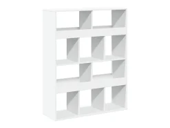 Estantería de madera de ingeniería blanca 100x33x125,5 cm