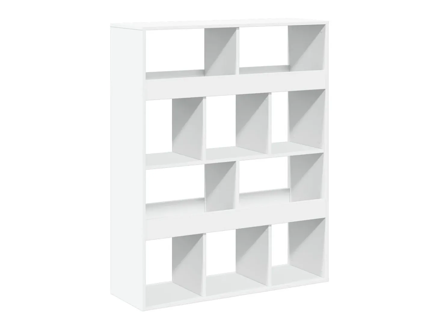 Estantería de madera de ingeniería blanca 100x33x125,5 cm