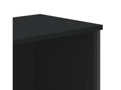 Estantería de madera de ingeniería negra 80x31x169 cm