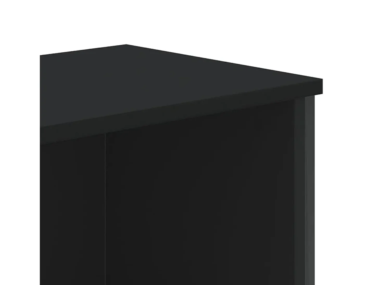 Estantería de madera de ingeniería negra 80x31x169 cm