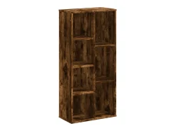 Estantería de madera de ingeniería roble ahumado 50x25x105 cm