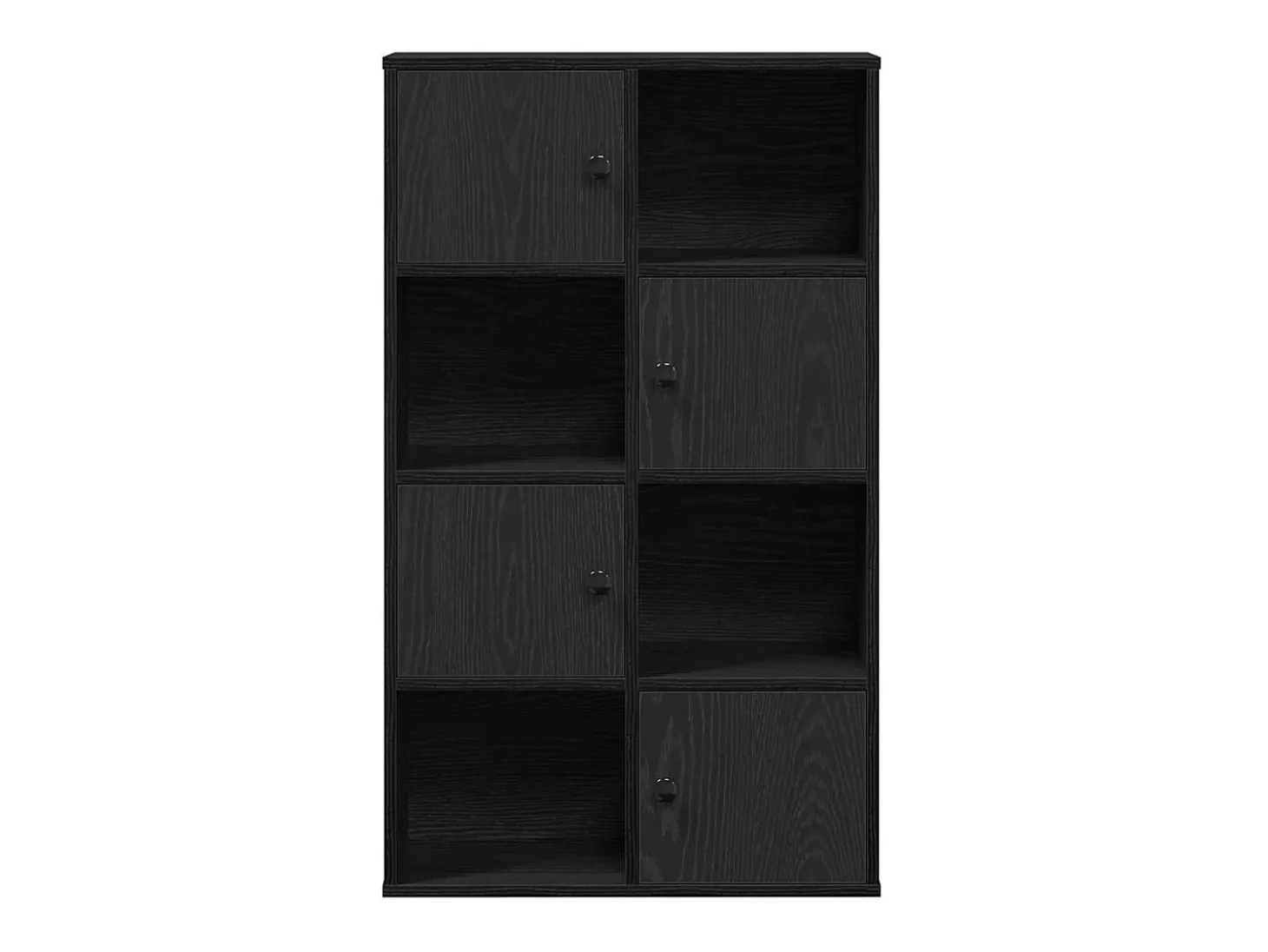 Estantería de madera de ingeniería roble negro 60x24x101,5 cm