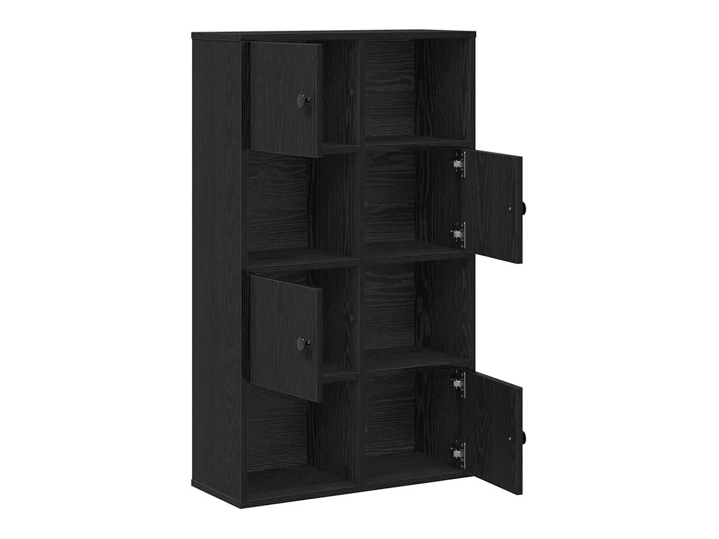 Estantería de madera de ingeniería roble negro 60x24x101,5 cm