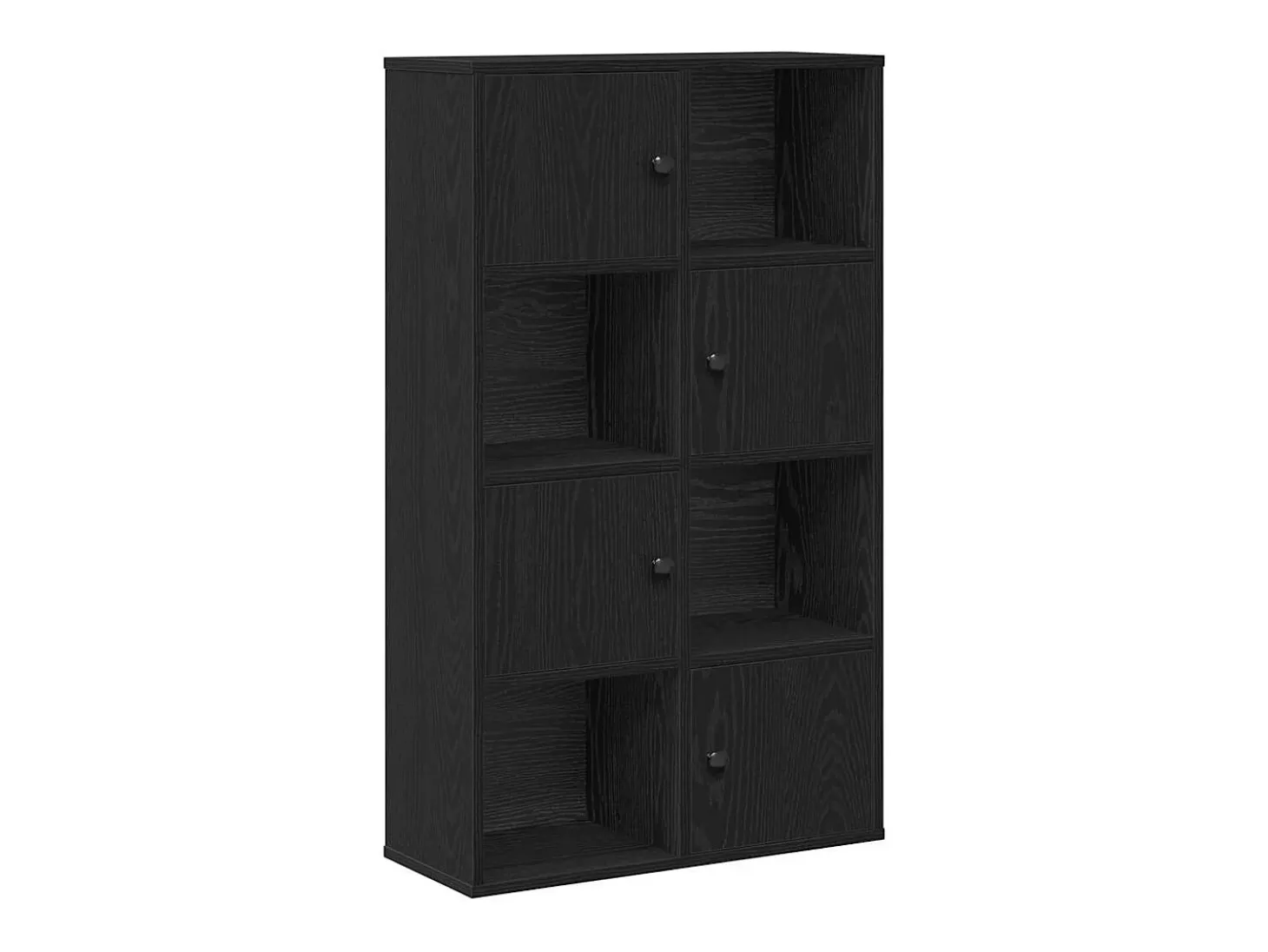 Estantería de madera de ingeniería roble negro 60x24x101,5 cm
