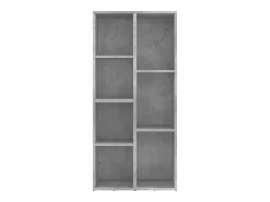 Estantería de madera de ingeniería gris 50x25x106 cm