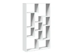 Estantería de madera de ingeniería blanco 72x20x120 cm