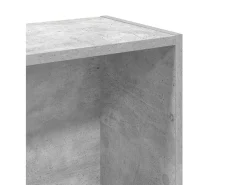 Estantería de madera de ingeniería gris hormigón 80x24x109 cm
