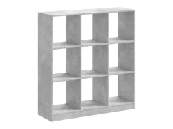 Estantería de madera de ingeniería gris hormigón 102x32x108 cm
