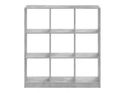 Estantería de madera de ingeniería gris hormigón 102x32x108 cm