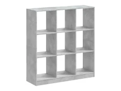 Estantería de madera de ingeniería gris hormigón 102x32x108 cm