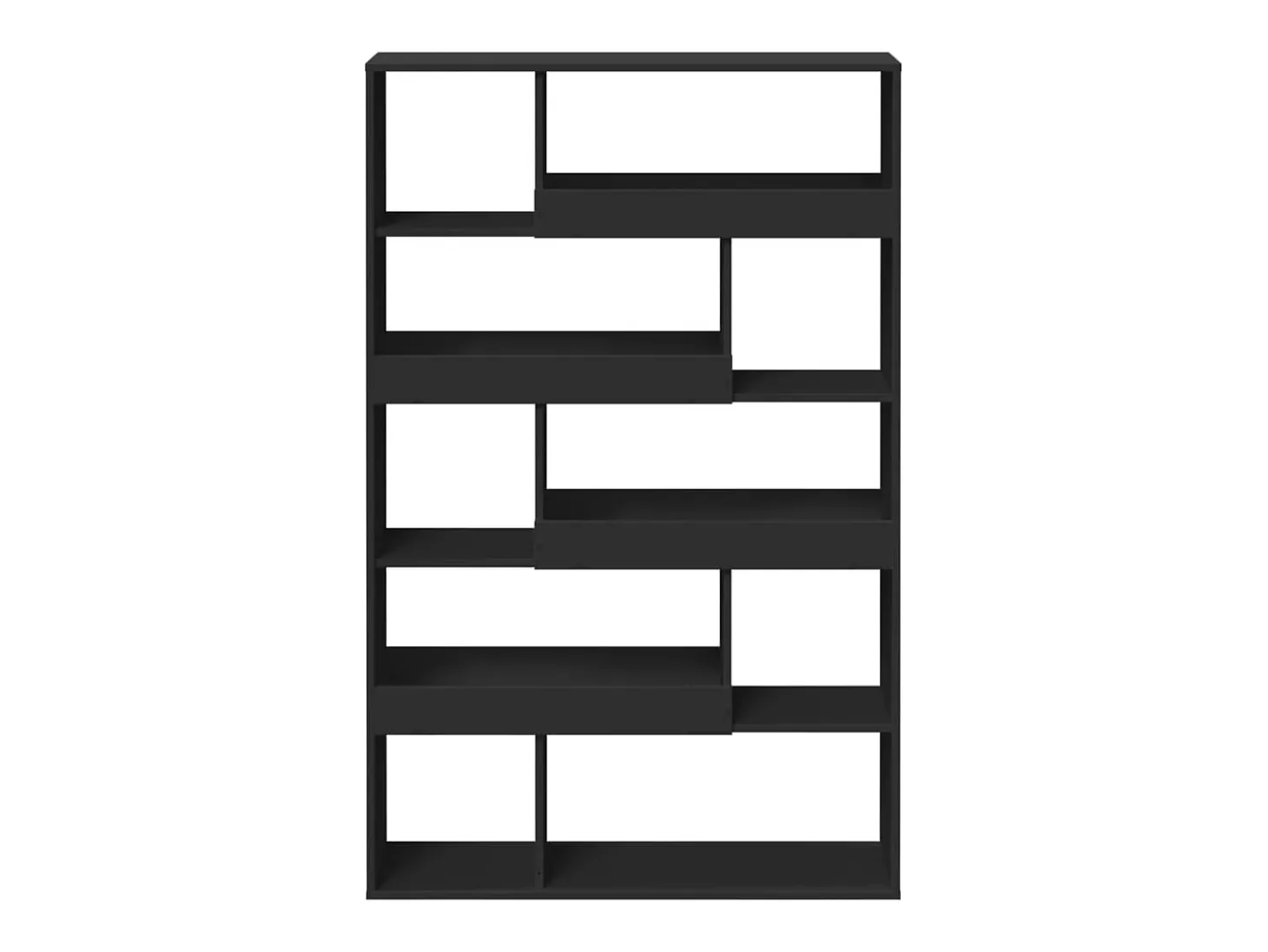 Estantería de madera de ingeniería negra 100x33x156,5 cm