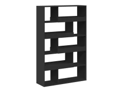 Estantería de madera de ingeniería negra 100x33x156,5 cm