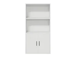 Estantería de madera de ingeniería blanca 60x24x120 cm