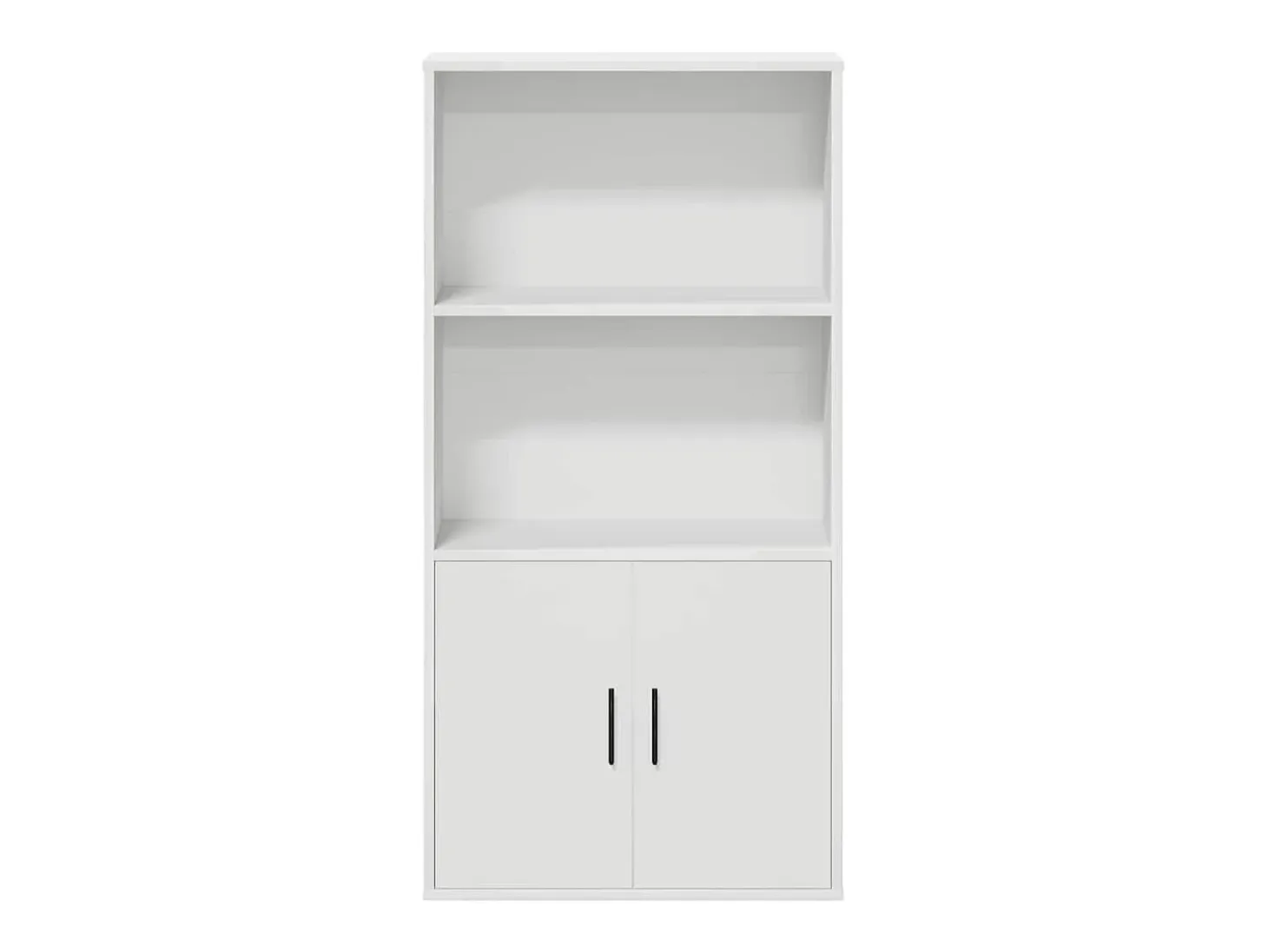 Estantería de madera de ingeniería blanca 60x24x120 cm