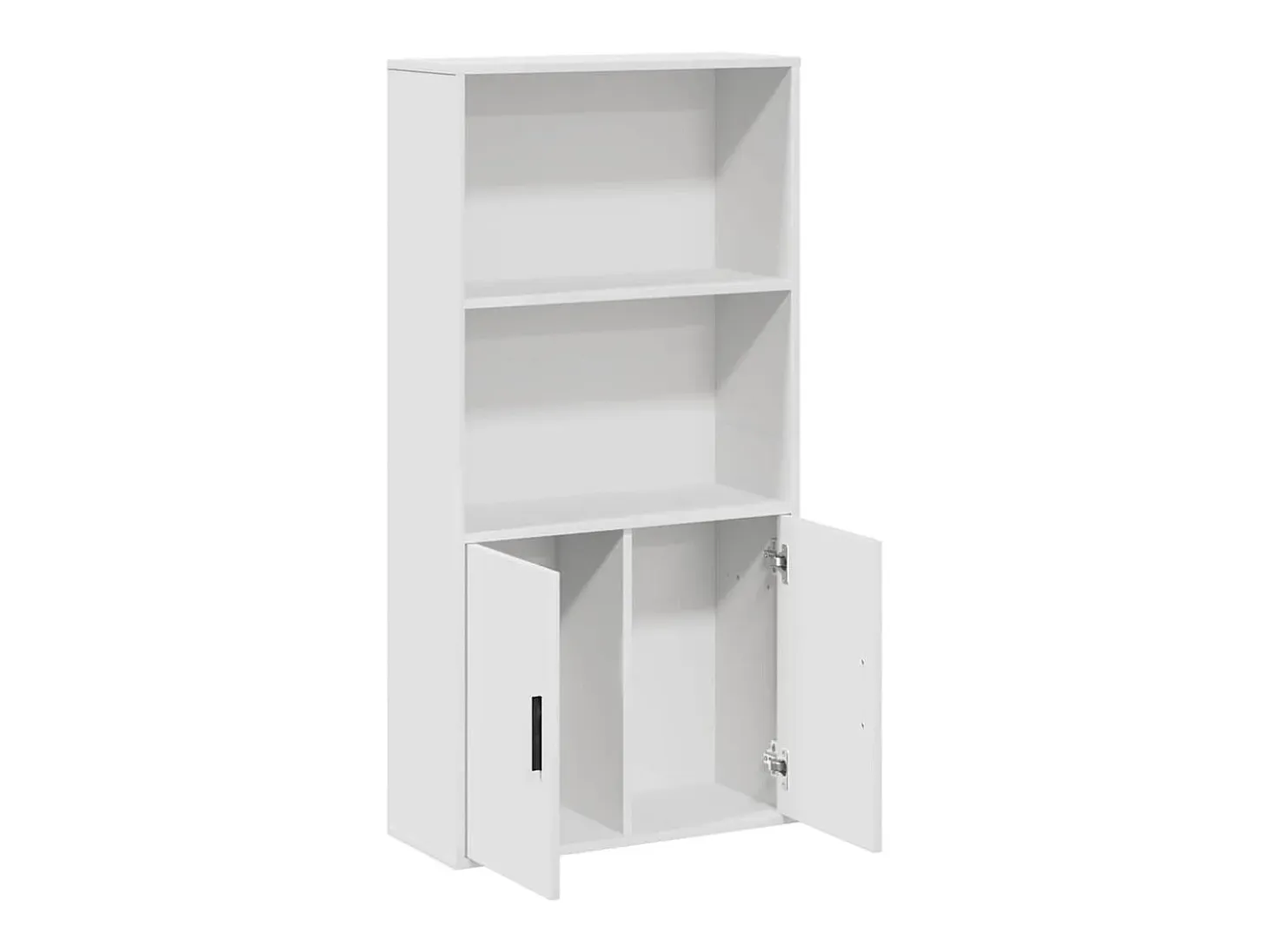 Estantería de madera de ingeniería blanca 60x24x120 cm