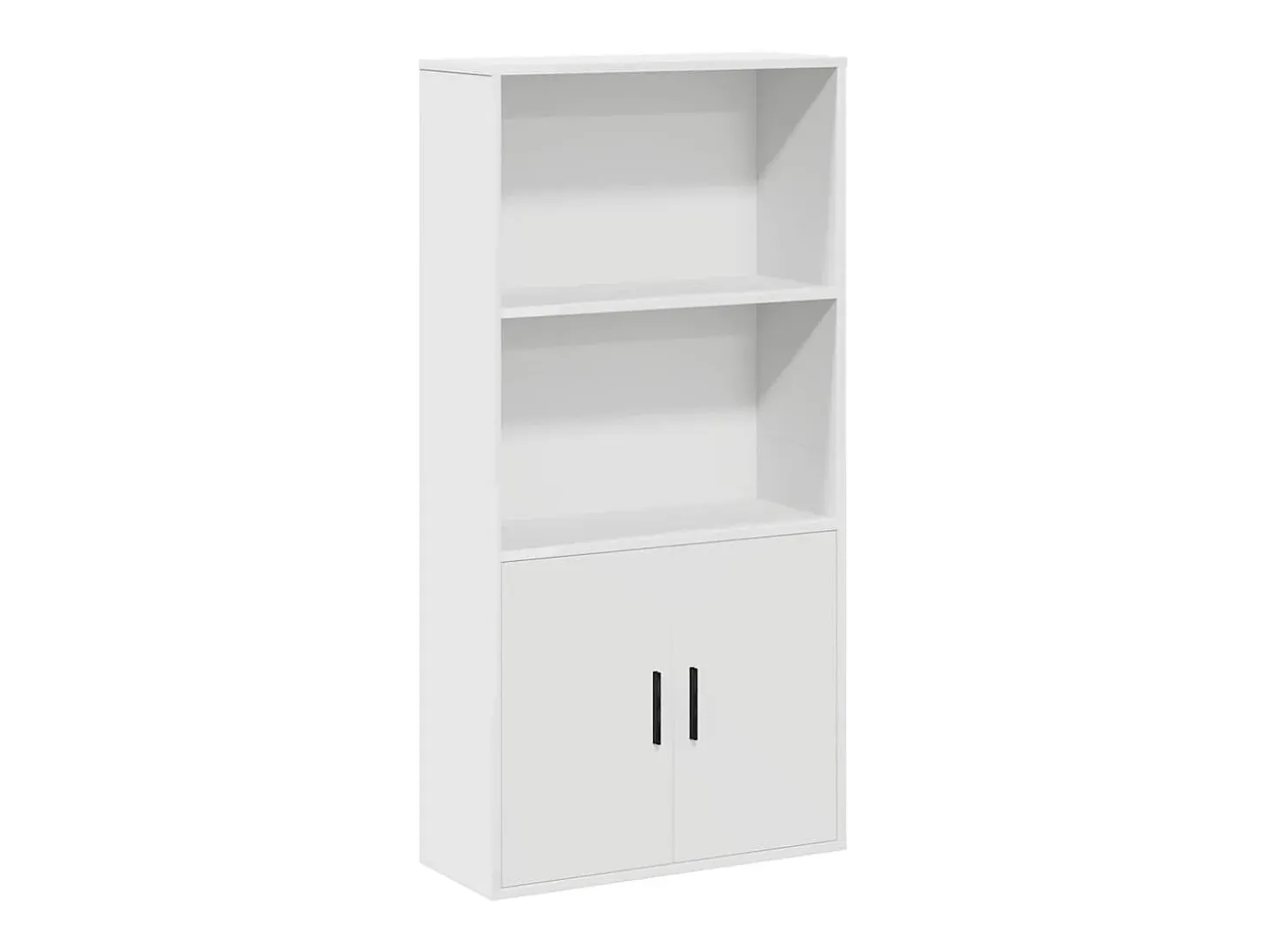 Estantería de madera de ingeniería blanca 60x24x120 cm