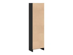 Estantería de madera de ingeniería negra 40x24x143 cm