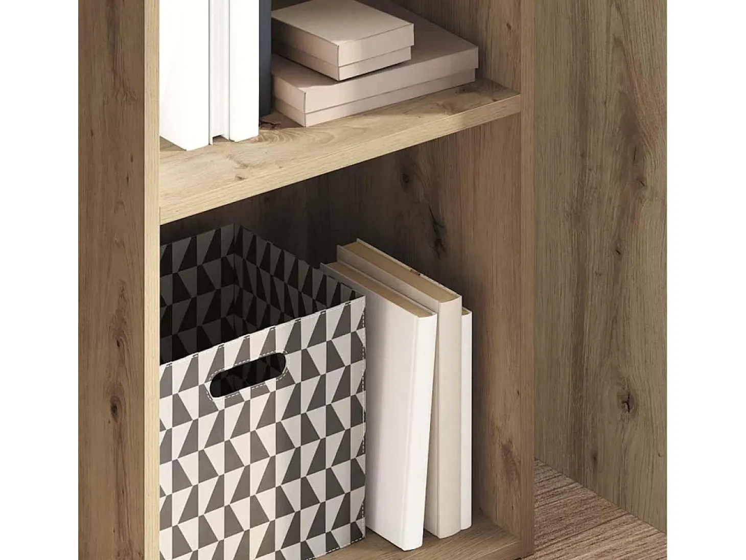 Estantería de madera de ingeniería roble artisian 40x30x152 cm
