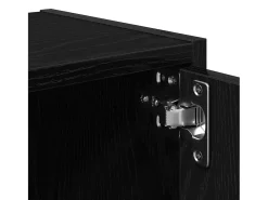 Estantería de madera de ingeniería roble negro 40x24x102 cm