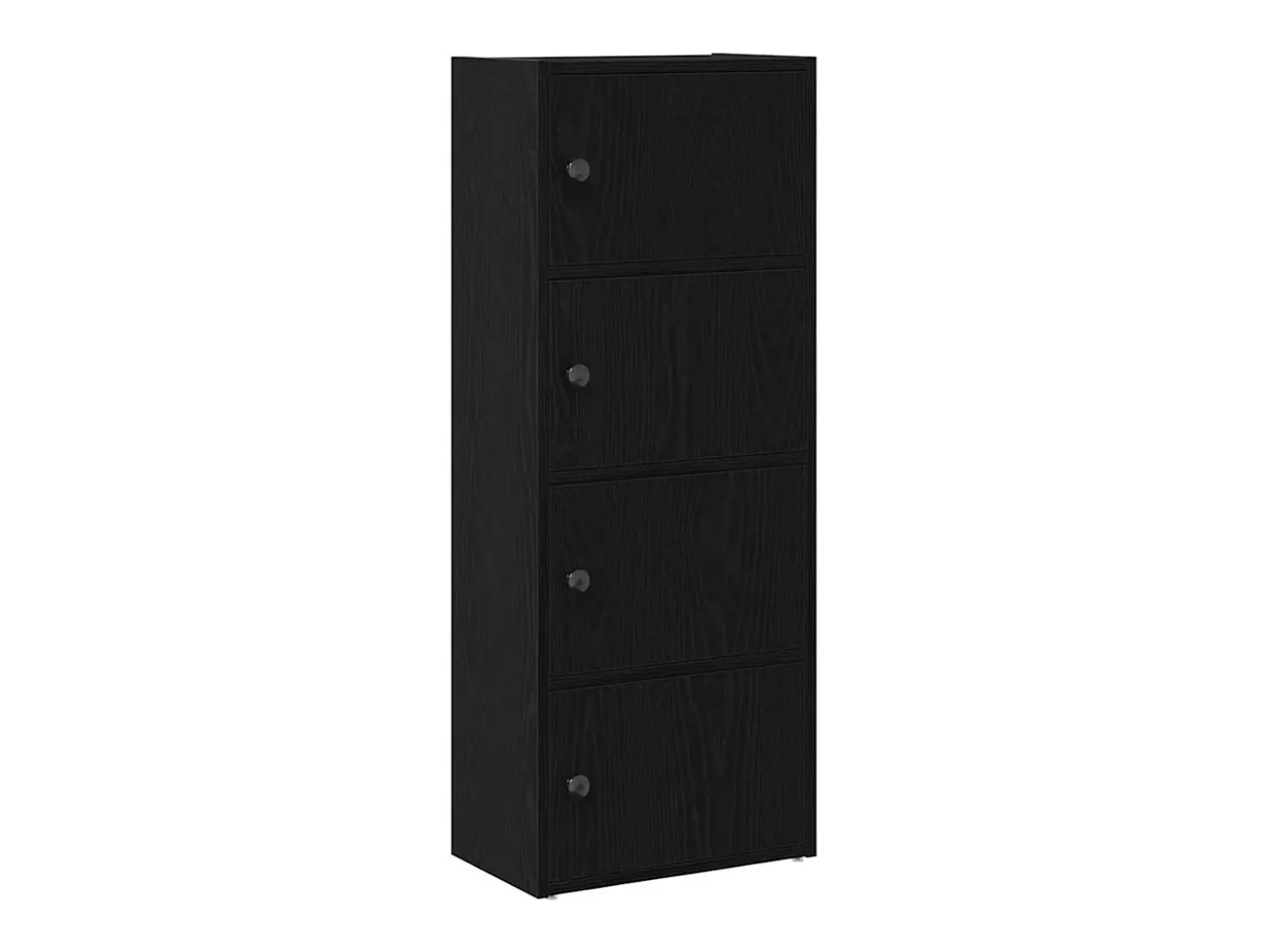 Estantería de madera de ingeniería roble negro 40x24x102 cm