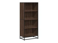 Estantería de madera de ingeniería marrón roble 60x35x139 cm