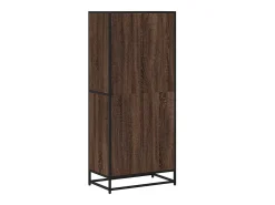 Estantería de madera de ingeniería marrón roble 60x35x139 cm
