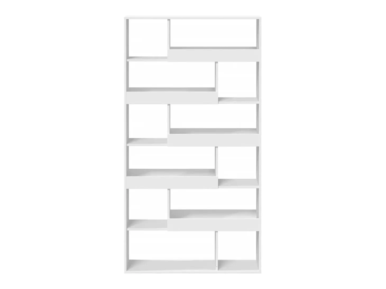 Estantería de madera de ingeniería blanca 100x33x187,5 cm