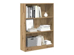 Estantería de madera de ingeniería roble artesanal 80x24x109 cm