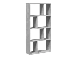 Estantería de madera de ingeniería gris hormigón 60x20x120 cm