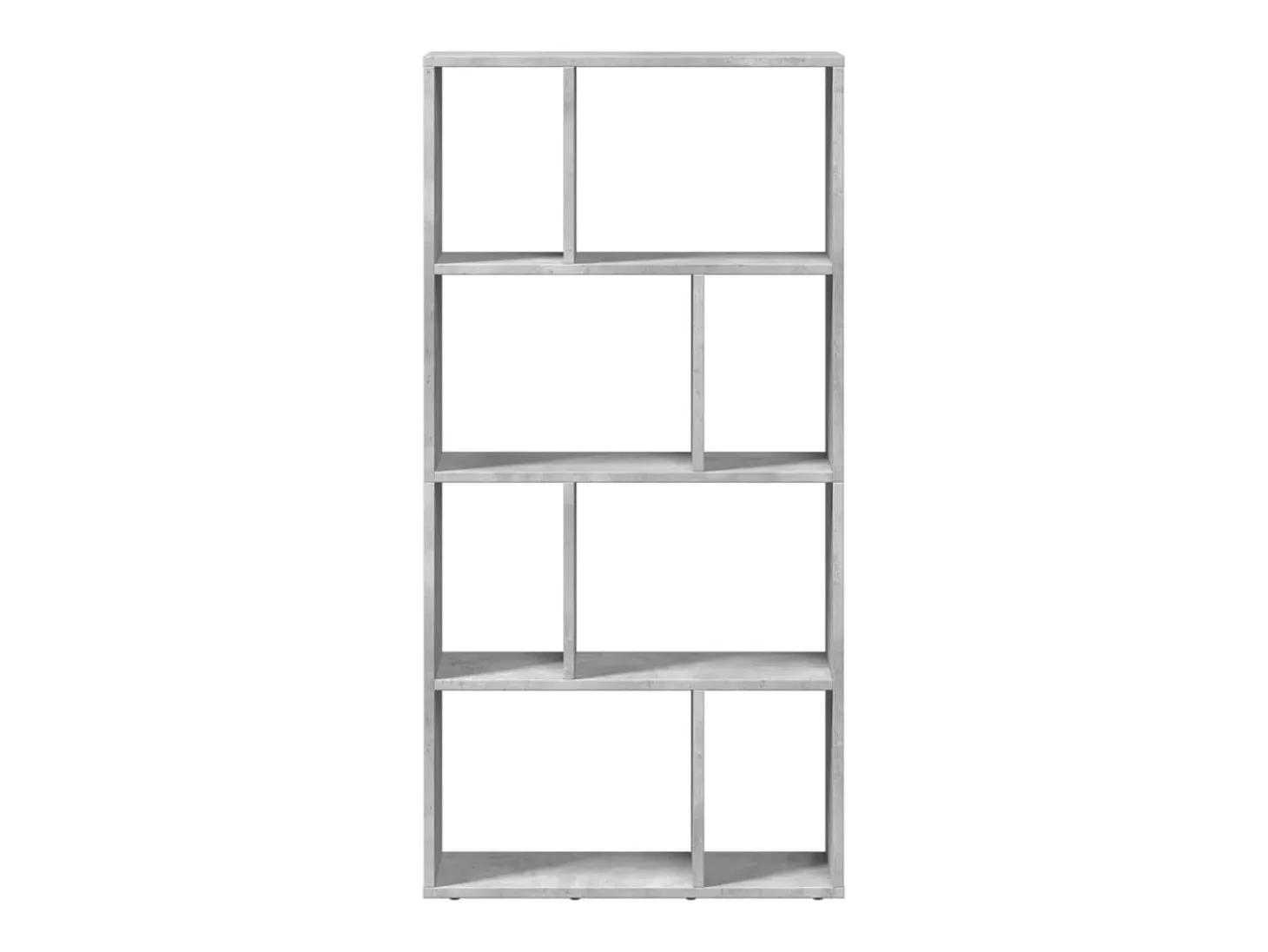 Estantería de madera de ingeniería gris hormigón 60x20x120 cm