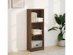 Estantería de madera de ingeniería marrón roble 40x24x109 cm