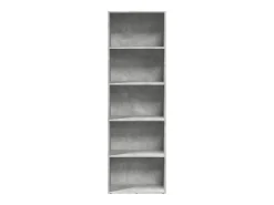 Estantería de madera de ingeniería gris hormigón 60x30x189 cm