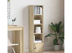 Estantería de madera de ingeniería roble sonoma 31x24x127 cm