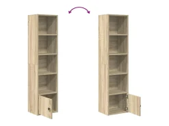 Estantería de madera de ingeniería roble sonoma 31x24x127 cm